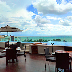 vista desde terraza al mar